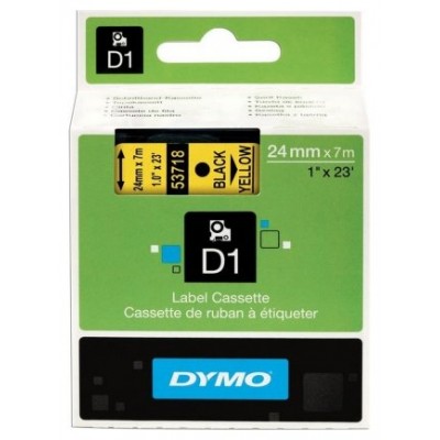 DYMO Cinta LM D1 24mmx7m Negro/amarillo