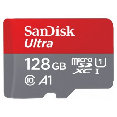 MICRO SD 128 GB 1 ADAP. CLASS 10 SANDISK (Espera 4 dias)