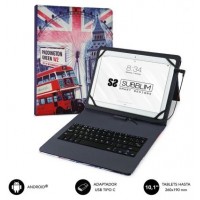 FUNDA TABLET SUBBLIM KEYTAB USB 10,1" ENGLAND