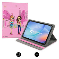 SUBBLIM Funda Tablet Universal Trendy duo Chic 11" 3 &Aacute;ngulos Visi&oacute;n Sujeci&oacute;n Silicona (Espera 4 dias)