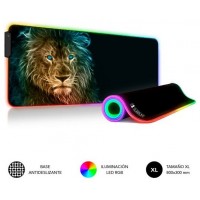 SUBBLIM Alfombrilla/Tapete Ratón con Luz LED RGB 9 colores Extra Grande León (Espera 4 dias)