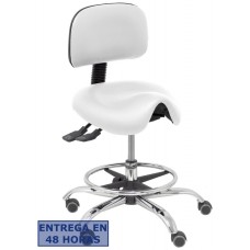 PIQUERAS Y CRESPO Taburete Zarza similpiel blanco
