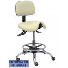 PIQUERAS Y CRESPO Taburete Zarza similpiel crema