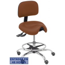 PIQUERAS Y CRESPO Taburete Zarza similpiel marron