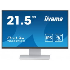 MONITOR IIYAMA 21,5" WHITE BONDED PCAP, 10P TOUCH WITH ANTI-FINGER PRINT COATING, 1920X1080, IPS-SLIM PANEL DESIGN, HDMI, DISPLAYPORT, 250CD/M² (WITH TOUCH), USB 2X 3.0 (T2252MSC-W2) (Espera 4 dias)