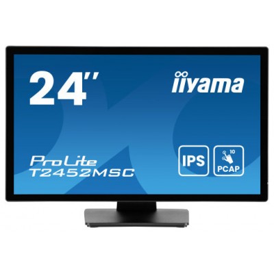 iiyama ProLite T2452MSC-B1AG pantalla para PC 60,5 cm (23.8") 1920 x 1080 Pixeles Full HD LED Pantalla táctil Negro (Espera 4 dias)