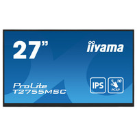 MONITOR IIYAMA 27" IPS BONDED PCAP 10P TOUCH, 1920X1080, FLAT BEZEL FREE GLASS FRONT, HDMI, DISPLAYPORT, 360CD/M², USB HUB 2X 3.2, SPEAKERS, BUILT-IN WEBCAM & MICROPHONE, BOOKSTAND (T2755MSC-B1) (Espera 4 dias)-81SX MONITOR IIYAMA 27" IPS BONDED PCAP 10P TOUCH, 1920X1080, FLAT BEZEL FREE GLASS FRONT, HDMI, DISPLAYPORT, 360CD/M², USB HUB 2X 3.2, SPEAKERS, BUILT-IN WEBCAM & MICROPHONE, BOOKSTAND (T2755MSC-B1) (Espera 4 dias)