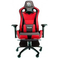 SILLA GAMER TALIUS CAIMAN V2 NEGRA/ROJA, REPOSAPIES,