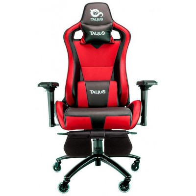SILLA GAMER TALIUS CAIMAN V2 NEGRA/ROJA, REPOSAPIES,