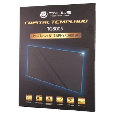 Protector cristal templadoTG8005 8" para Zaphyr