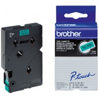 BROTHER Cinta laminada verde/negro 12mm