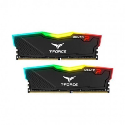 DDR4 TEAMGROUP T-FORCE DELTA RGB 8GB X2 3200 NEGRO-SX6 DDR4 TEAMGROUP T-FORCE DELTA RGB 8GB X2 3200 NEGRO