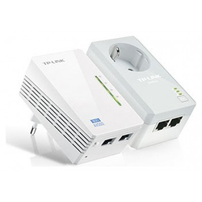 TP-LINK KIT POWERLINE WI-FI AV600, QUALCOMM, 300MBPS EN 2.4GHZ, 600MBPS POWERLINE, HOMEPLUG AV, 2 PUERTOS 10/100MBPS, WI-FI CLONE, TWIN PACK ( 1* TL-PA4020P & 1* (TL-WPA4220) (Espera 4 dias)