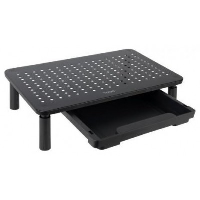 TooQ Soporte Elevador Multiusos para Monitor/Portátil, Negro (Espera 4 dias)