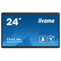IIYAMA 24" PANEL-PC / NEGRO/ ANDROID 12 /4GB, 32GB, IN-CELL PCAP 10-POINTS TOUCH, 1920X1080, IPS PANEL, MM, WIFI, BT5.2, MICRO-SD, USB 2X 2.0 1X 3.2, HDMI-INPUT, USB-C (DATA / DP-ALT OUT), AUDIO-OUT MINI-JACK, MICRO, MINI-JACK, 250CD/M (TW2424AS-B1)