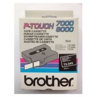 BROTHER Cinta laminada negro/blanco 18mm