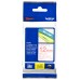 BROTHER Cinta laminada transparente/rojo 12 mm