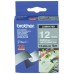 BROTHER Cinta laminada Mate Cinzento claro/Blanco 5m, 12mm