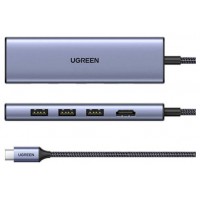 Ugreen 20956A hub de interfaz USB Tipo C 5000 Mbit/s Plata (Espera 4 dias)-6SX Ugreen 20956A hub de interfaz USB Tipo C 5000 Mbit/s Plata (Espera 4 dias)