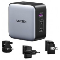 Ugreen 65W Nexode GaN Auriculares, Teléfono móvil, Portátil, Reloj inteligente, Tableta Gris USB Carga rápida Interior (Espera 4 dias)