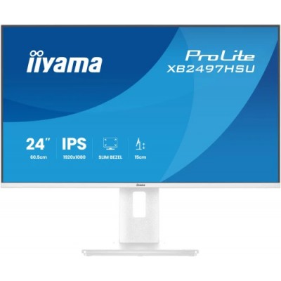 MONITOR IIYAMA PANTALLA PARA PC 60,5 CM (23,8") 1920 X 1080 PIXELES FULL HD LED PANEL IPS COLOR BLANCO AJUSTABLE HDMI DISPLAYPORT USB (Espera 4 dias)