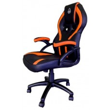 SILLA GAMER KEEP OUT XS200 NEGRA CON DETALLE NARANJA