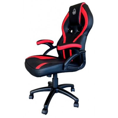 SILLA GAMER KEEP OUT XS200 NEGRA CON DETALLE ROJO