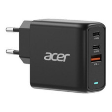 ACER Cargador 67W PD GaN Charger, 2 x USB C and 1 x USB A, EU Plug, 100W USB C cable, Black